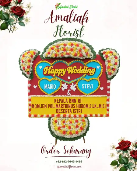Papan Bunga Pernikahan Turan Amis